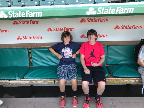 Boys in the dugout