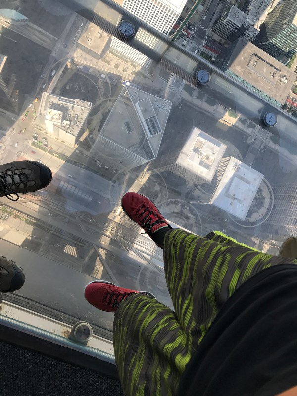 View straight down
