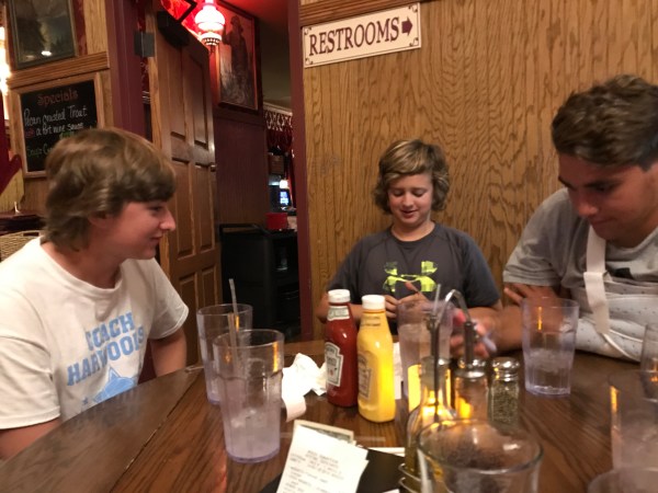 We met the Toms and ate at the Ruby House