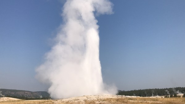 Old Faithful erupting